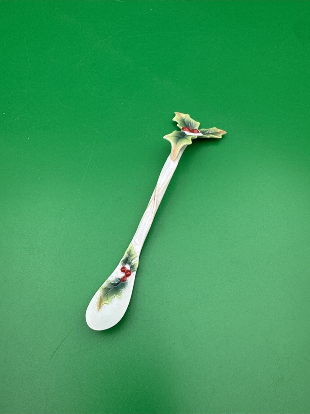 Franz Porcelain Sculptured Spoon, Holiday Beginnings NIB